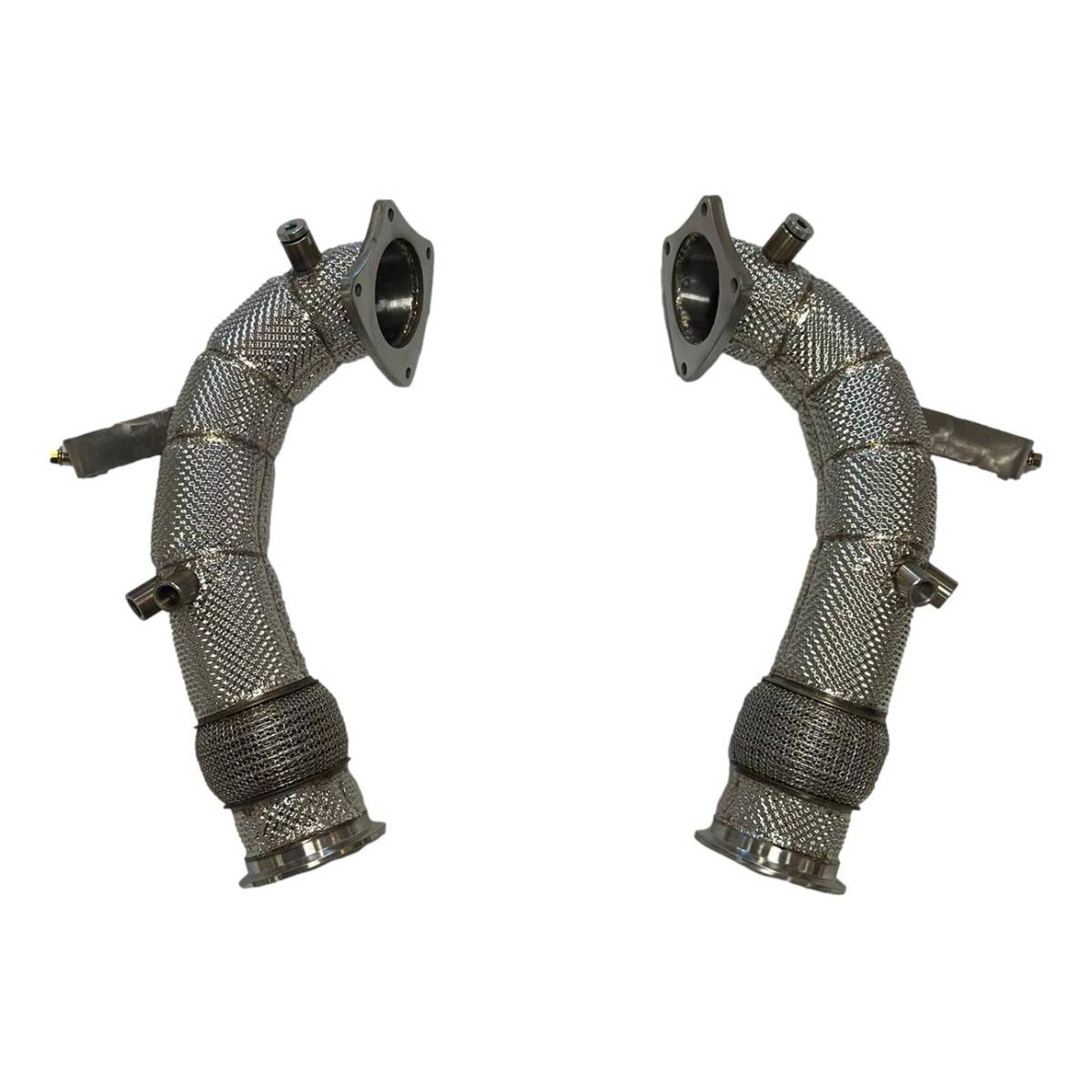 Audi R8 V10 2020+ Catless Downpipes with Heatshield
