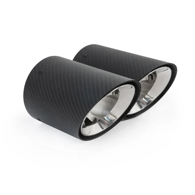 COBRA SPORT - BMW 4 Series (G22/G23) Carbon Fibre M Performance Tips - OEM Style Larger 4" Slip-on Replacement Tailpipes