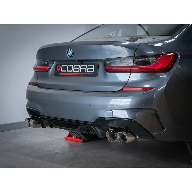 COBRA SPORT - BMW 330e Touring (G21) (19>) Non-Valved Venom Quad Exit Rear Axle Back M3 Style Performance Exhaust