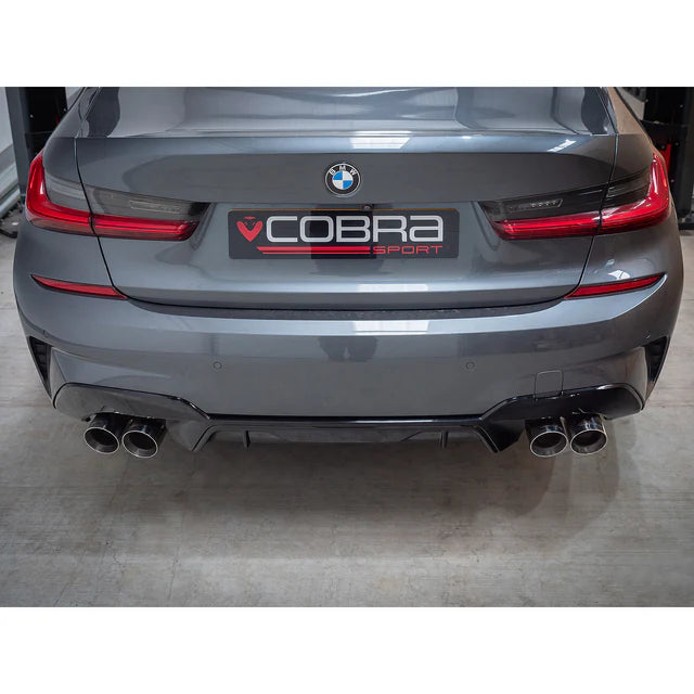 COBRA SPORT - BMW 330e (G20) (19>) Valved Quad Exit Rear Axle Back M3 Style Performance Exhaust