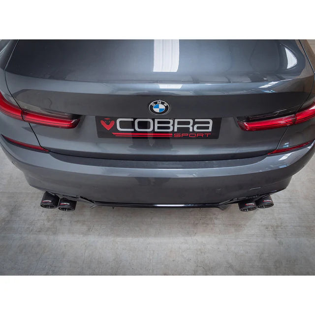 COBRA SPORT - BMW 330e Touring (G21) (19>) Valved Quad Exit Rear Axle Back M3 Style Performance Exhaust
