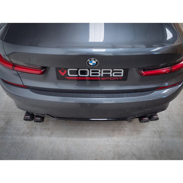 COBRA SPORT - BMW 330e (G20) (19>) Valved Quad Exit Rear Axle Back M3 Style Performance Exhaust