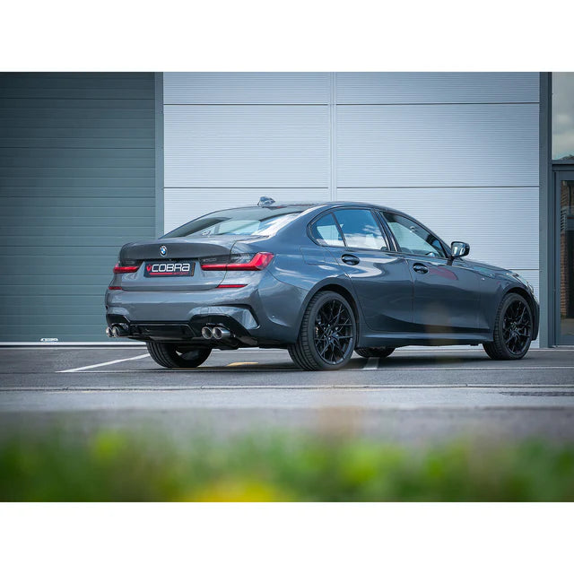 COBRA SPORT - BMW 330e Touring (G21) (19>) Valved Quad Exit Rear Axle Back M3 Style Performance Exhaust
