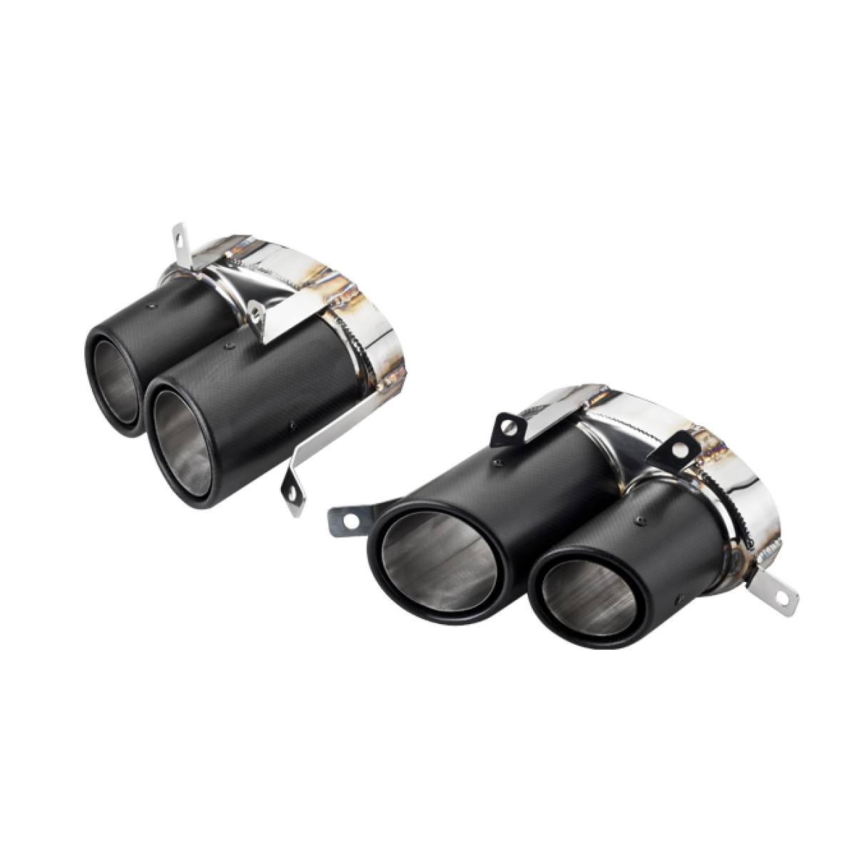 Audi R8 V8 Carbon Fibre Twin Exhaust Tailpipes
