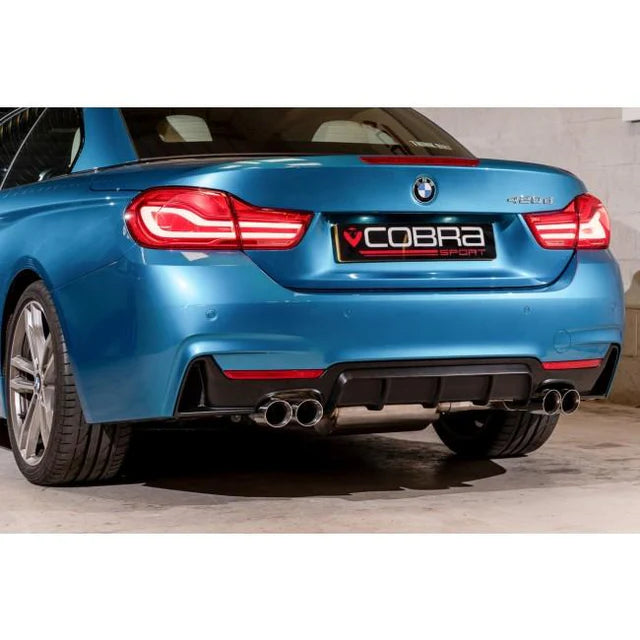 COBRA SPORT - BMW 420i (F32/F33/F36) (13-20) Quad Exit M4 Style Performance Exhaust Conversion