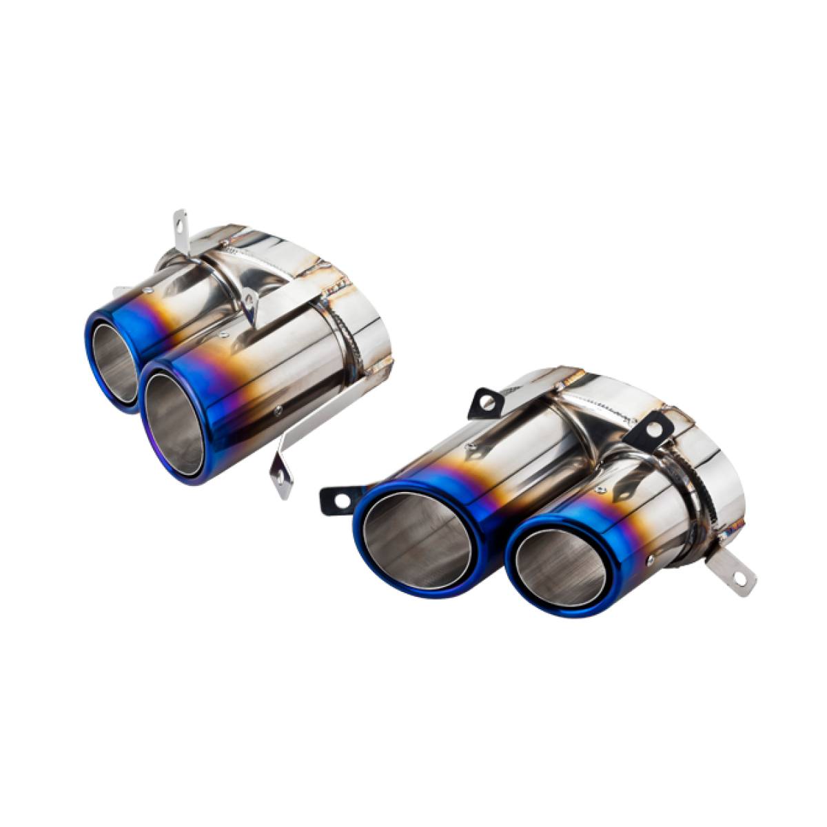 Audi R8 V8 Stainless Steel Burnt Finish Exhaust Tailpipes